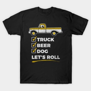 Country Dog - Dog and Truck Weekend Checklist graphic T-Shirt